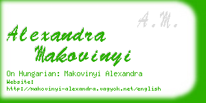 alexandra makovinyi business card